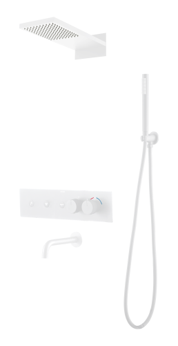 Душевая система Boheme Fusion 131-2-MW встраиваемая цвет белый с термостатом