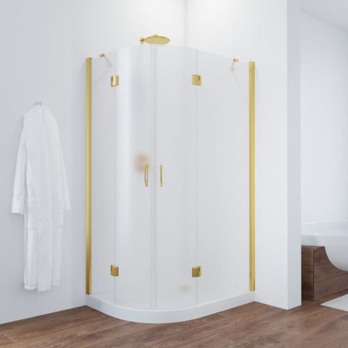 Душевой уголок Vegas-Glass AFS-F TUR+NOVO AFS-F TUR NOVO h1890 90*80 09 10 R 90х80 стекло матовое профиль золото без поддона