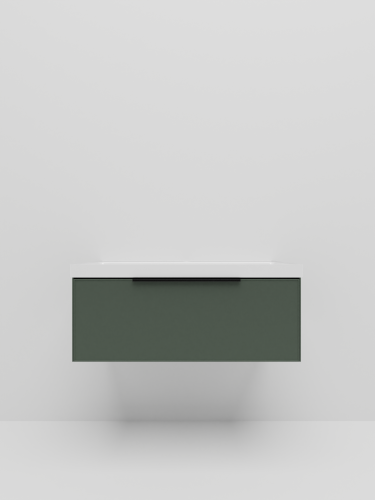 Тумба под раковину La Fenice Simpla FNC-01-SIM-G-100 100х44х35 подвесная цвет серый матовый