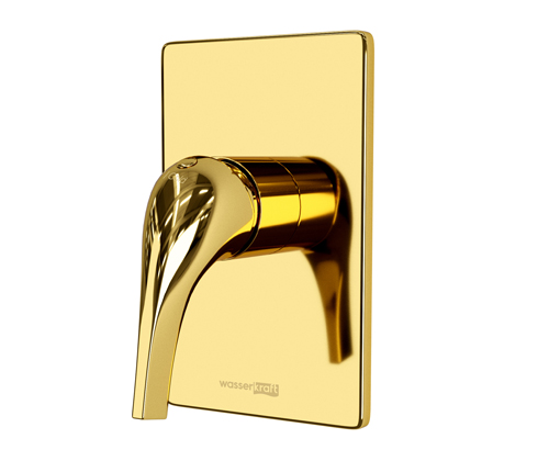 Смеситель для душа WasserKRAFT Sauer 7100 7151 встраиваемый золото