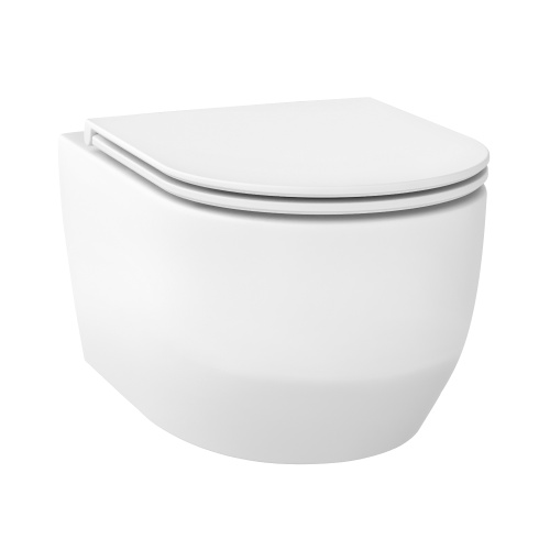 Унитаз подвесной Wellsee Croquis 182612001 белый матовый с сиденьем микролифт безободковый смыв торнадо