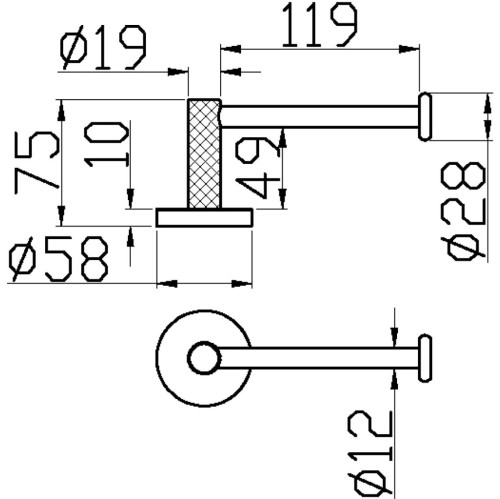 Бумагодержатель Boheme Uno 10985-SGM - фото 2