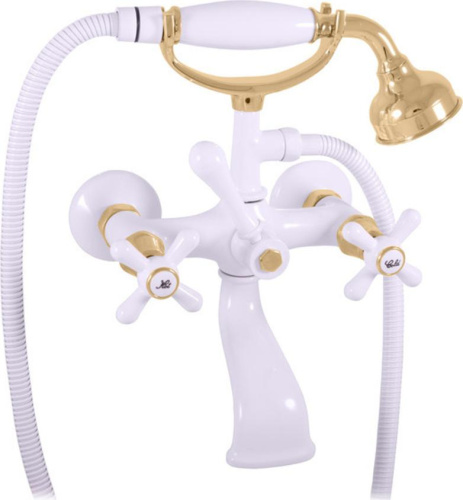 Смеситель для ванны и душа MORAVA RETRO MK359.5/2BZ настенный белый