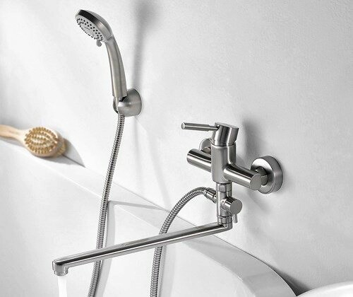 Смеситель для ванны WasserKRAFT Wern 4200 4202L настенный никель - фото 2