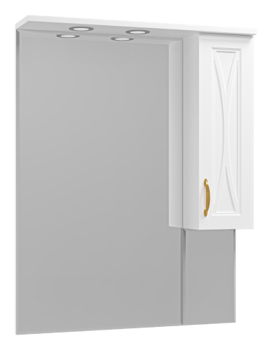 Зеркало-шкаф Misty Амбра П-Амб0280-0322ЯП 78х18х100 подвесной Зеркало-шкаф Misty Амбра П-Амб0280-0322ЯП 78х18х100 подвесной