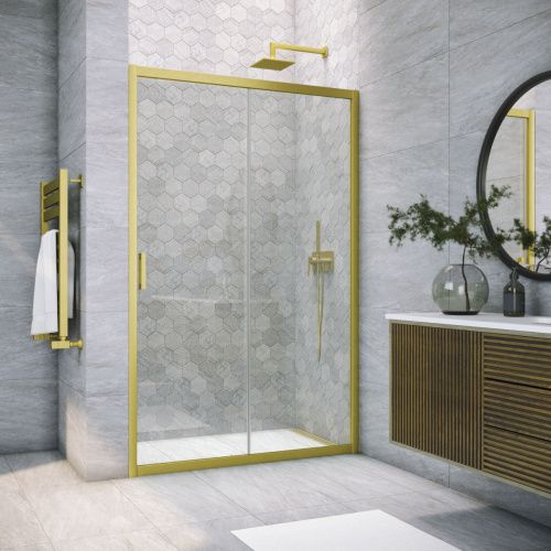 Душевая дверь Vegas-Glass ZP TUR+NOVO ZP NOVO h2000 165 03 crystalvision 165х200 стекло прозрачное профиль золото