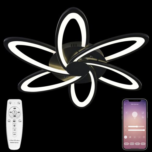 Люстра потолочная Natali Kovaltseva LED Light (ЛЕД Лигхт) HIGH-TECH LED LAMPS 82008 BLACK