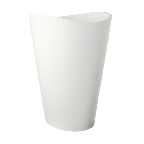 Раковина из искусственного камня MonteBianco Onda grande 13008 38х38 напольная цвет белый матовый без отверстий под смеситель