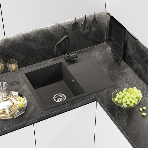 Мойка кухонная Misty Titan TIT-65х51-01 65x51 цвет антрацит