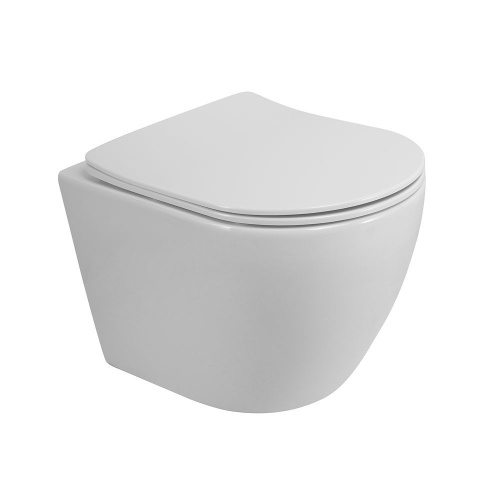 Унитаз подвесной Art&Max Parma AM2381CHRV/SC белый с сиденьем микролифт смыв торнадо