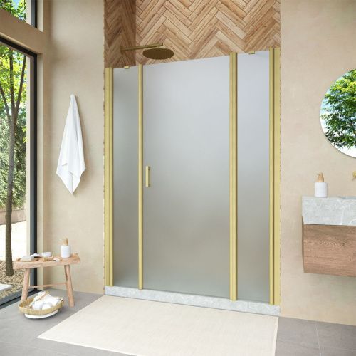 Душевая дверь Vegas-Glass EP-2F NOVO EP-2F NOVO 210 03 10 R 210х190 стекло матовое профиль золото