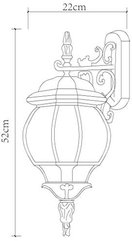 Уличный настенный светильник Arte Lamp Atlanta (Атланта) A1042AL-1BG - фото 5