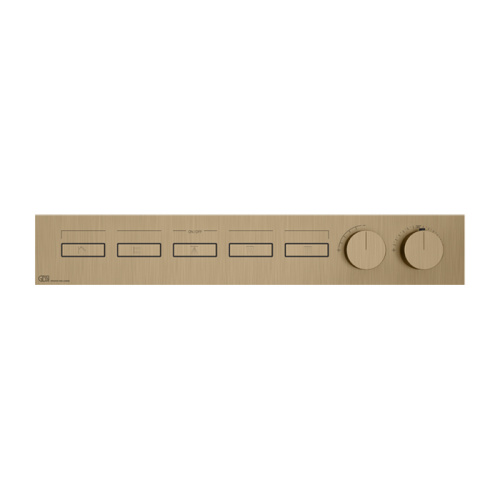 Смеситель для душа Gessi Hi-Fi 63018#726 встраиваемый в стену бронза с термостатом (внешняя часть)
