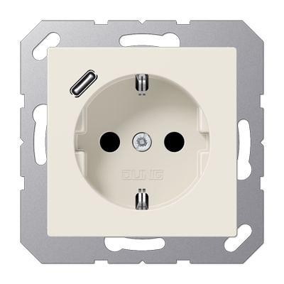 Розетка 2K+З USB Typ C Jung A500 A1520-18C