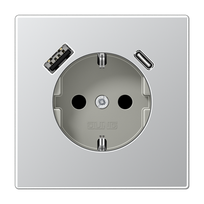 Розетка 2K+З USB Typ AC Jung LS Design AL1520-15CA