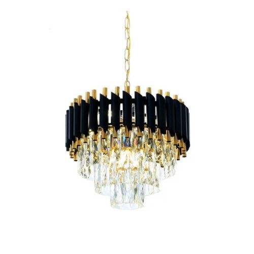 Люстра подвесная Lumina Deco Funneli (Фуннели) LDP 6003-400 BK+F.GD