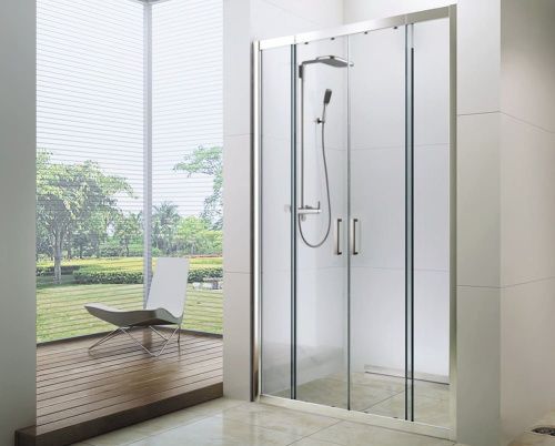 Душевая дверь Berges PORTA 063102 140х190 стекло прозрачное профиль хром