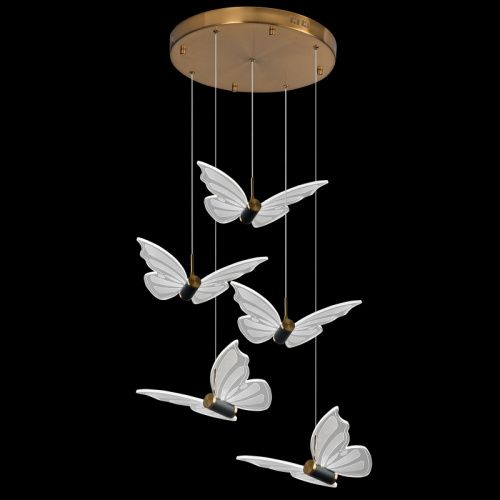 Люстра подвесная Natali Kovaltseva Butterflies (Буттерфлиес) LED LAMPS 81365 GOLD