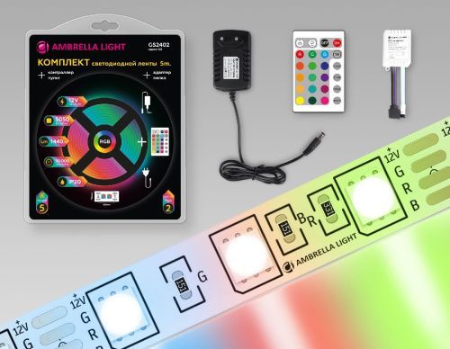 Светодиодная лента Ambrella Light LED Strip 12V (ЛЕД Стрип 12В) GS2402