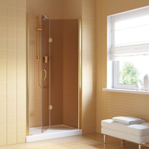 Душевая дверь Vegas-Glass GPS LUX GPS LUX 85 09 05 R 85х200 стекло тонированное профиль золото