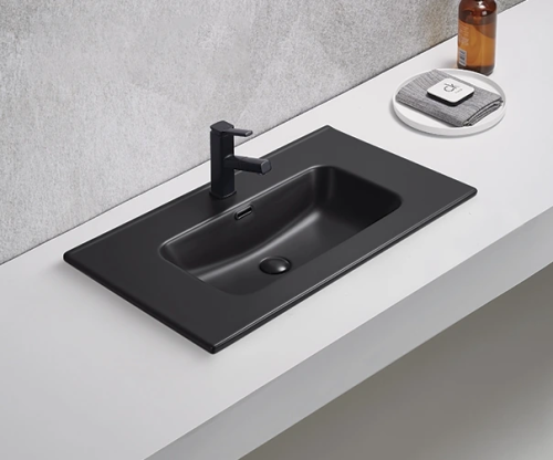 Раковина Gid Integrado 81 см Bm9080s (72209) встраиваемая цвет черный матовый