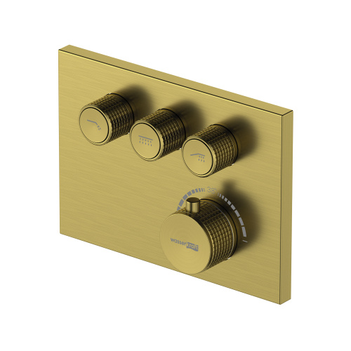 Смеситель для ванны и душа WasserKRAFT Aisch 5500 5558 Thermo встраиваемый золото