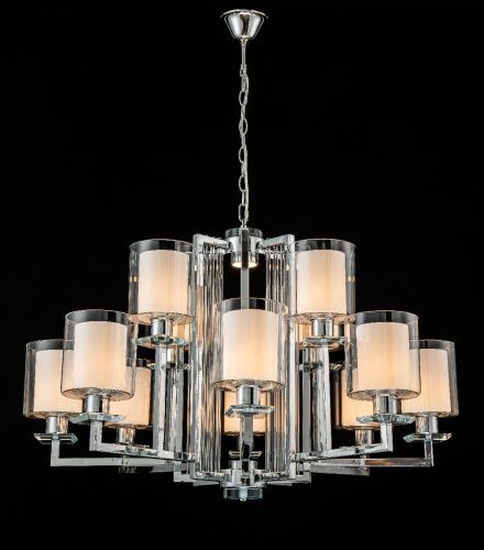 Люстра подвесная iLamp King (Кинг) RM6201-8+4 CR+CL