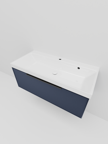 Тумба с раковиной La Fenice SIMPLA NFNC-01-SIM-BG-100-3-100 101х36х47 подвесная цвет синий