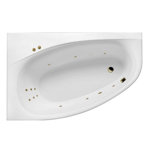 Ванна акриловая гидромассажная Excellent KAMELEON WAEX.KML17.LINE.BR 170х110 пристенная асимметричная с каркасом