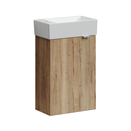 Тумба под раковину Sancos Mini MN35EGL 36х21х50 подвесная цвет дуб галифакс натуральный