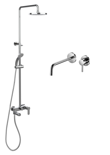 Душевая стойка Paffoni Light KITCOL632CR007 настенная цвет хром