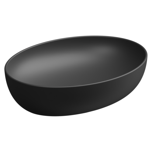 Раковина GSG Ceramic Design Easy 55см EALAVOV55003 накладная цвет черный матовый