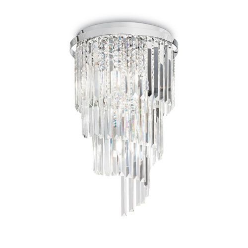 Люстра потолочная Ideal lux Carlton (Царлтон) Carlton PL8 Cromo