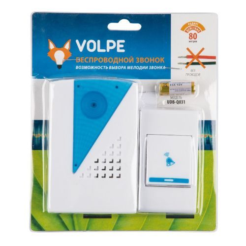 Звонок беспроводной Volpe Udb-q031 UDB-Q031 W-R1T1-32S-100M-WH