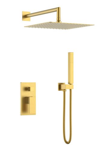 Душевая система Boheme Qubic 474-3-MG встраиваемая цвет золото матовое