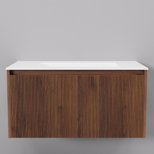 Тумба с раковиной ArtDecco Camilla (Камилла) ACM08W22S100 80x45x40 подвесная цвет черный орех