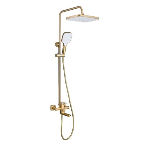 Душевая стойка ProHanss P60.24.03 настенная цвет сатин золотой