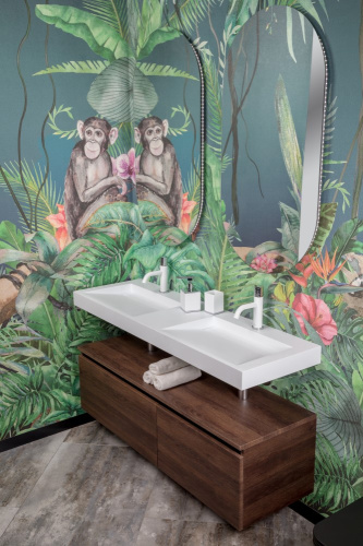 Раковина из искусственного камня Armadi Art Flat 859-140-2 141х45 подвесная цвет белый без отверстий под смеситель