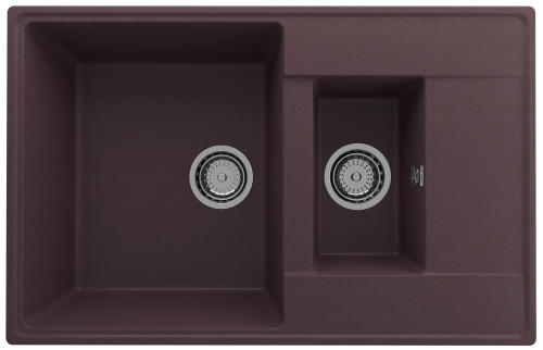 Кухонная мойка Ulgran Quartz Prima 780 1,5 K-06 78х50 цвет темно-коричневый поверхность матовая