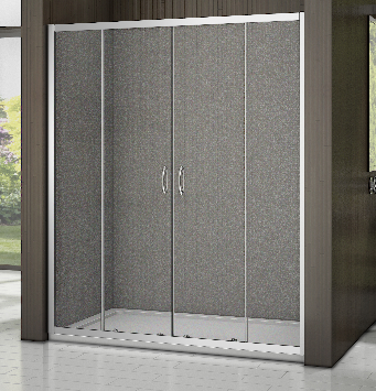 Душевая перегородка Good Door LATTE ЛА00035 170х185 стекло матовое профиль белый