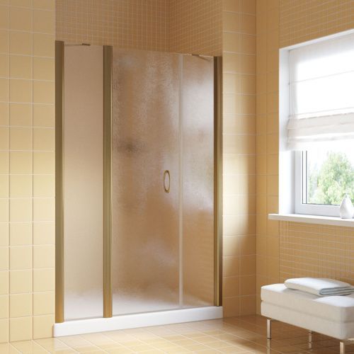 Душевая дверь Vegas-Glass EP-2F LUX EP-2F LUX 170 05 02 L 170х200 стекло рифленое профиль бронза