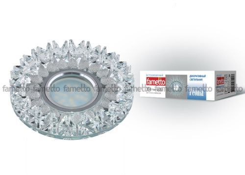 Светильник встраиваемый Fametto Peonia (Пеониа) DLS-P101 GU5.3 CHROME/CLEAR