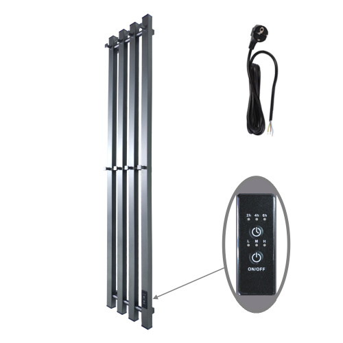 Полотенцесушитель Маргроид Inaro профильный Inaro-12018-1081-7024 21х120 электрический графитовый серый