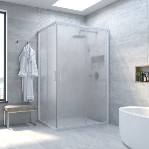 Душевой уголок Vegas-Glass ZA-F TUR+NOVO ZA-F NOVO h2000 85*70 01 10 85х70 стекло матовое профиль белый без поддона