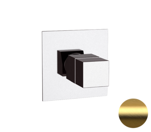 Смеситель для душа Remer Q-Elegance QT30BG встраиваемый в стену брашированное золото с термостатом