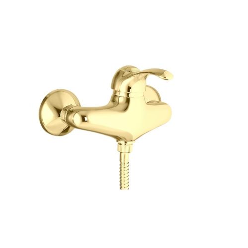 Смеситель для ванны и душа Webert Aurora AU870102010 настенный золото
