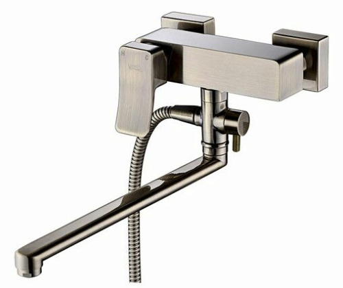 Смеситель для ванны WasserKRAFT Exter 1600 1602L настенный бронза