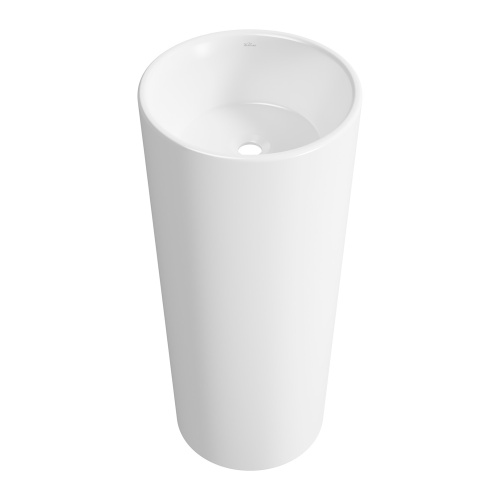 Раковина из сантехнического фарфора Wellsee Callipy Art 338902000 40х40 напольная цвет белый глянцевый без отверстий под смеситель Раковина из сантехнического фарфора Wellsee Callipy Art 338902000 40х40 напольная цвет белый глянцевый без отверстий под смеситель