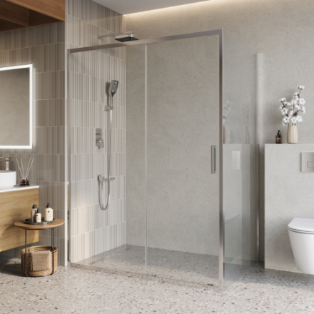 Душевой уголок BelBagno LUCE LUCE-AH-1-150/100-C-Cr 150х100 стекло прозрачное профиль хром глянцевый без поддона