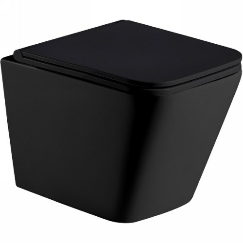 Унитаз подвесной WeltWasser 10000008262 черный матовый с сиденьем микролифт безободковый смыв торнадо
